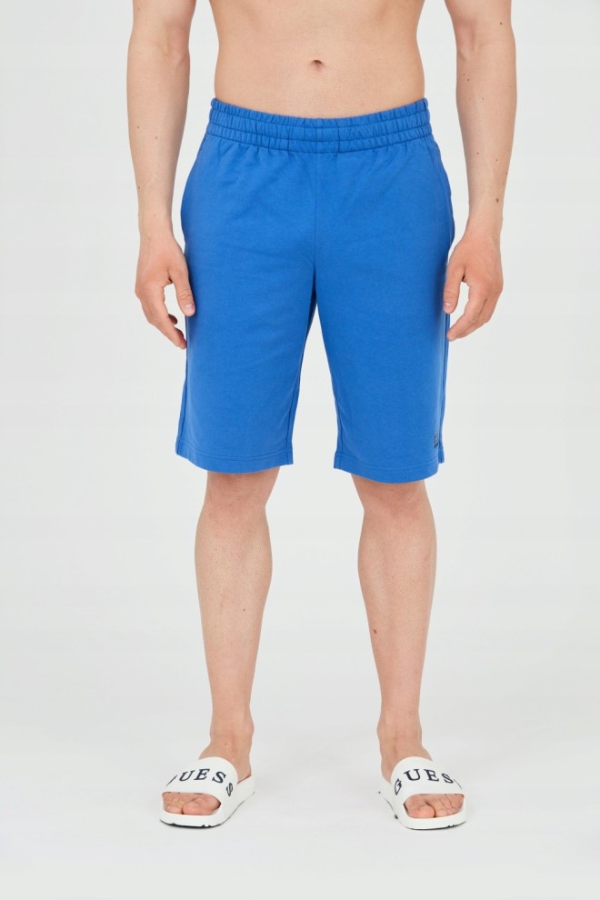 EA7 Blue men's shorts with small logo