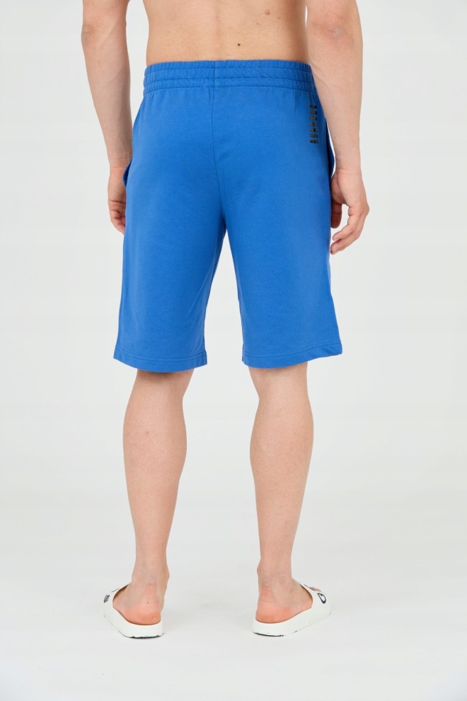 EA7 Blue men's shorts with small logo