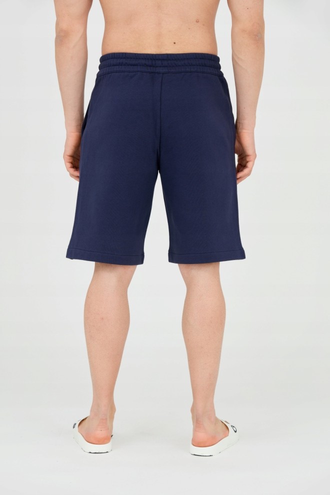 EA7 Men's navy blue patch shorts