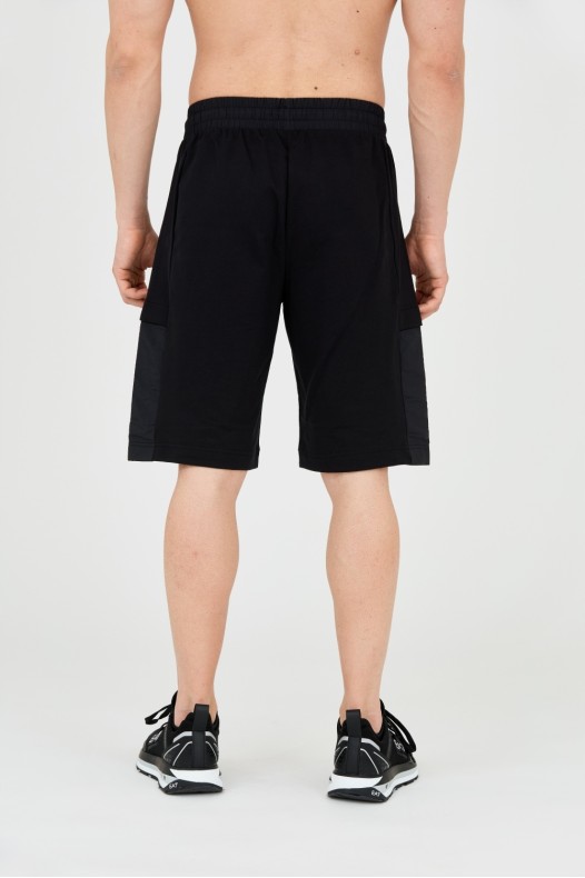 EA7 Men's black shorts with...