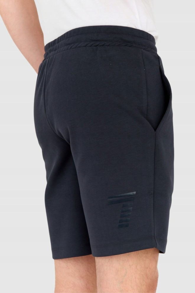 EA7 Pantaloni scurți de trening albastru marin pentru bărbați
