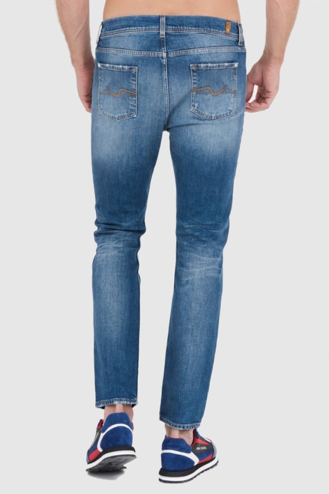 7 FOR ALL MANKIND Niebieskie męskie jeansy SLIMMY TAPERED