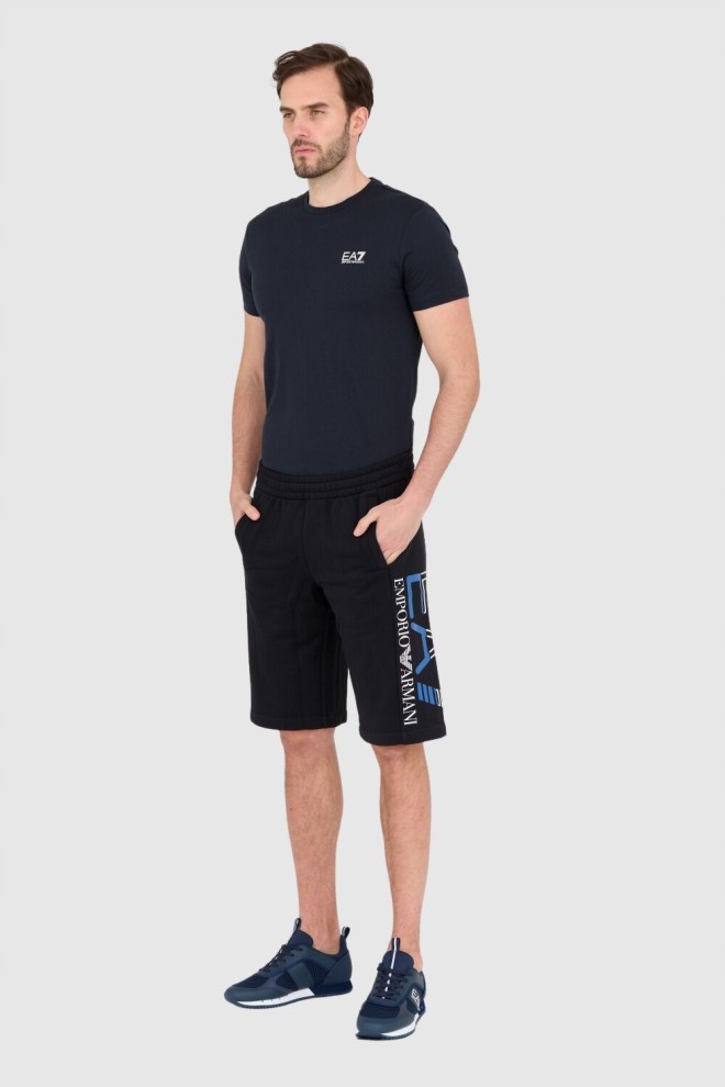 EA7 Black men's sweat shorts