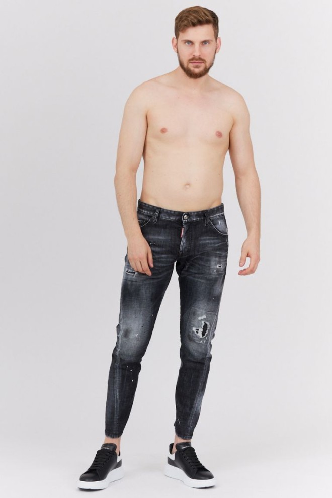 DSQUARED2 Чорні чоловічі джинси sexy twist jean