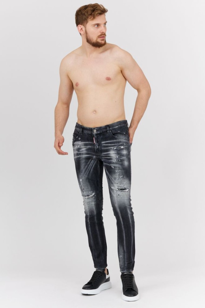 DSQUARED2 Czarne jeansy męskie super twinky jean