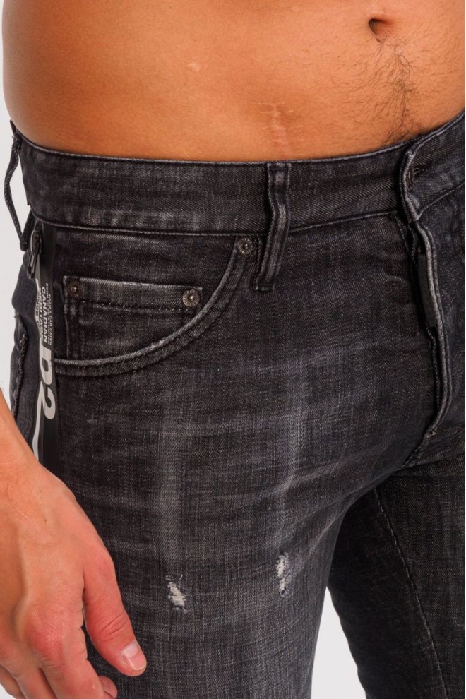 DSQUARED2 Blugi negri pentru bărbați Blugi cool guy