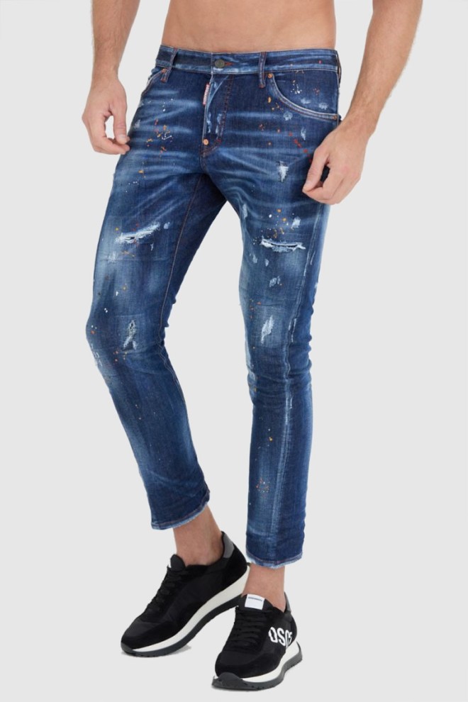 DSQUARED2 Granatowe jeansy sexy twist jean