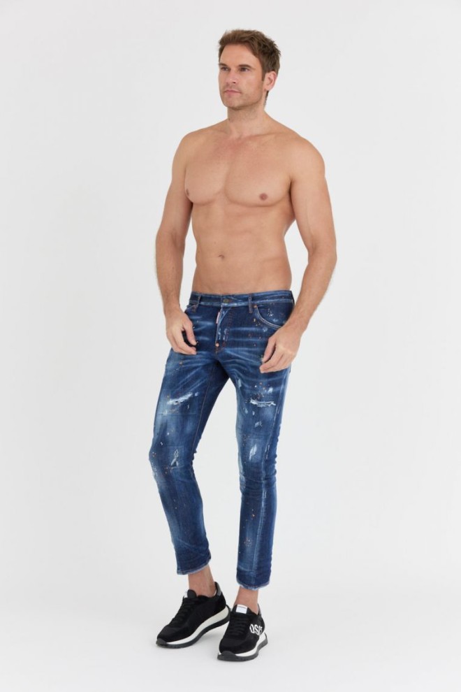 DSQUARED2 Granatowe jeansy sexy twist jean