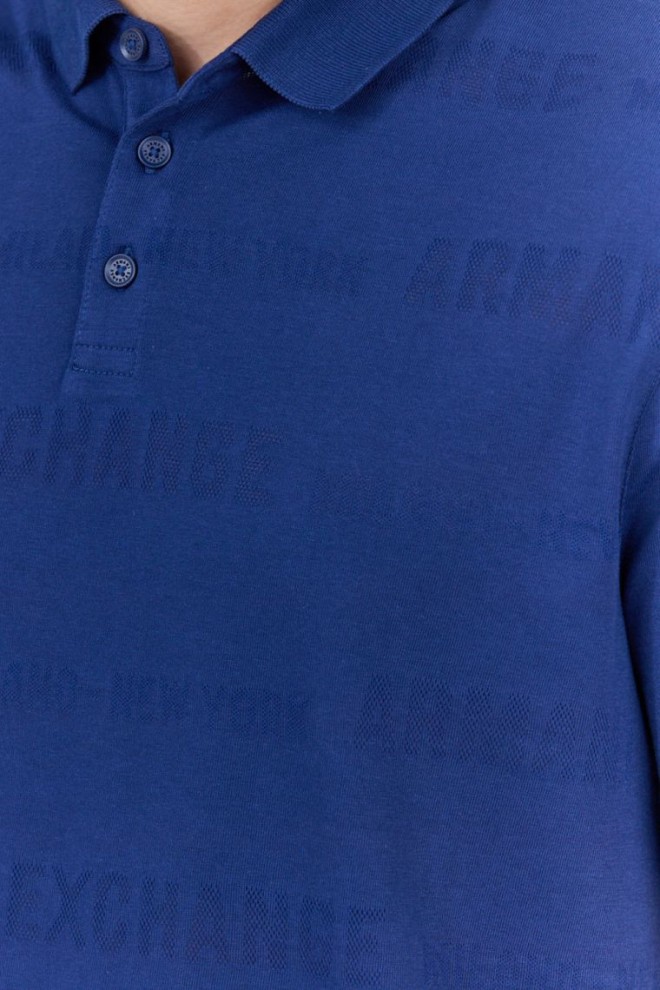 ARMANI EXCHANGE Navy blue men's logo polo shirt