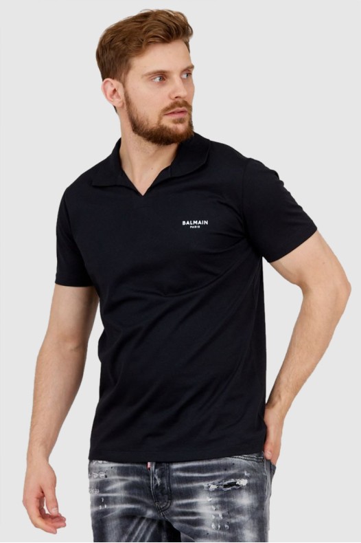 BALMAIN Black polo shirt...