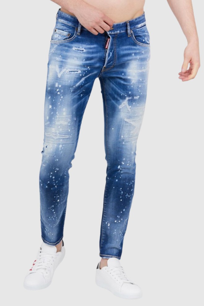 DSQUARED2 Сині чоловічі SUPER TWINKY JEANS