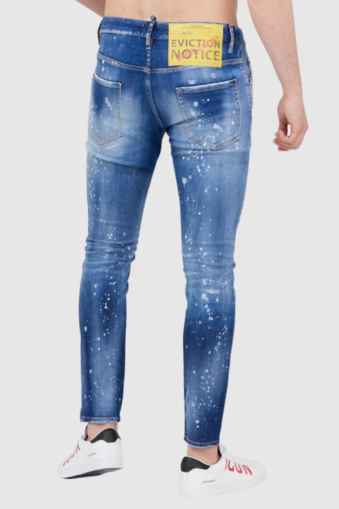 DSQUARED2 Niebieskie jeansy męskie super twinky jean