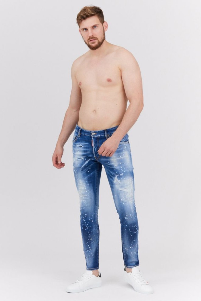 DSQUARED2 Niebieskie jeansy męskie super twinky jean