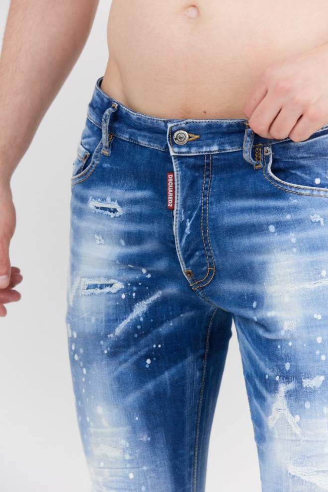 DSQUARED2 Niebieskie jeansy męskie super twinky jean