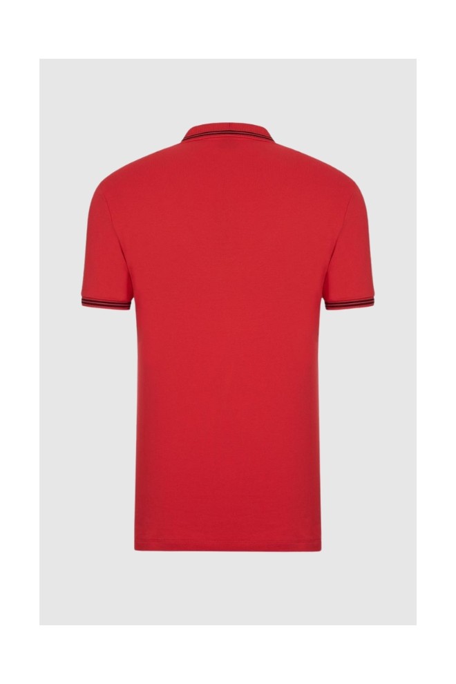EMPORIO ARMANI Tricou polo roșu pentru bărbați