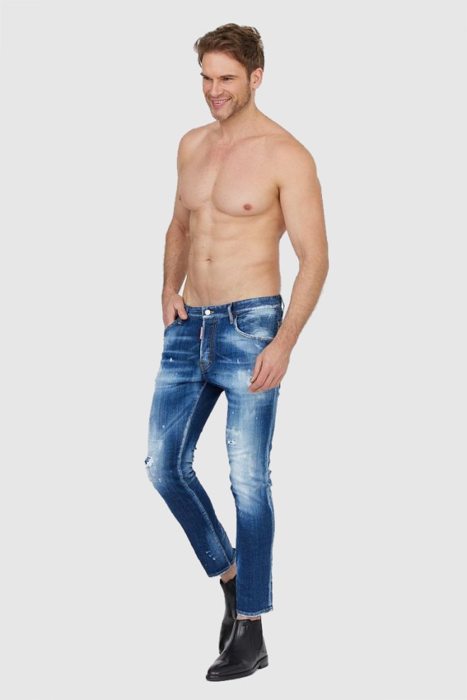 DSQUARED2 Niebieskie jeansy męskie Skater jean