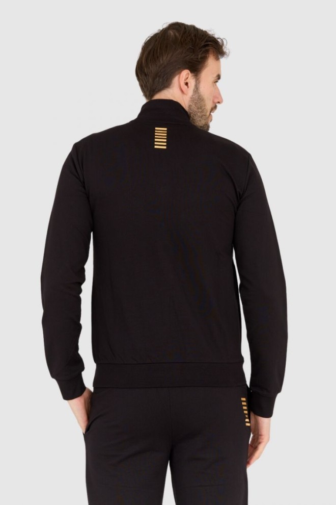 EA7 Black tracksuit with gold logo