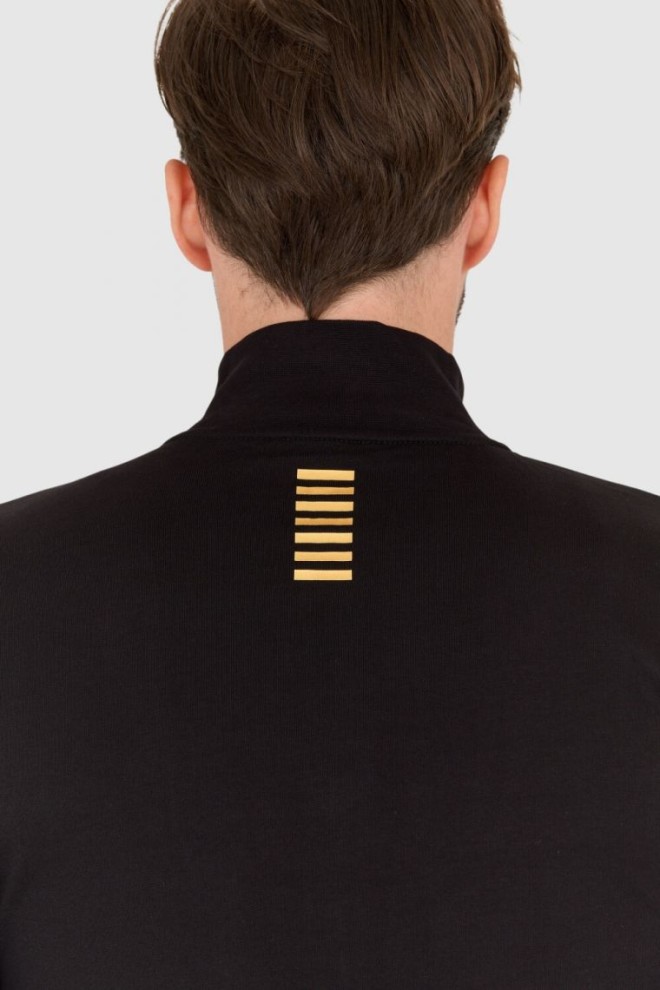 EA7 Black tracksuit with gold logo