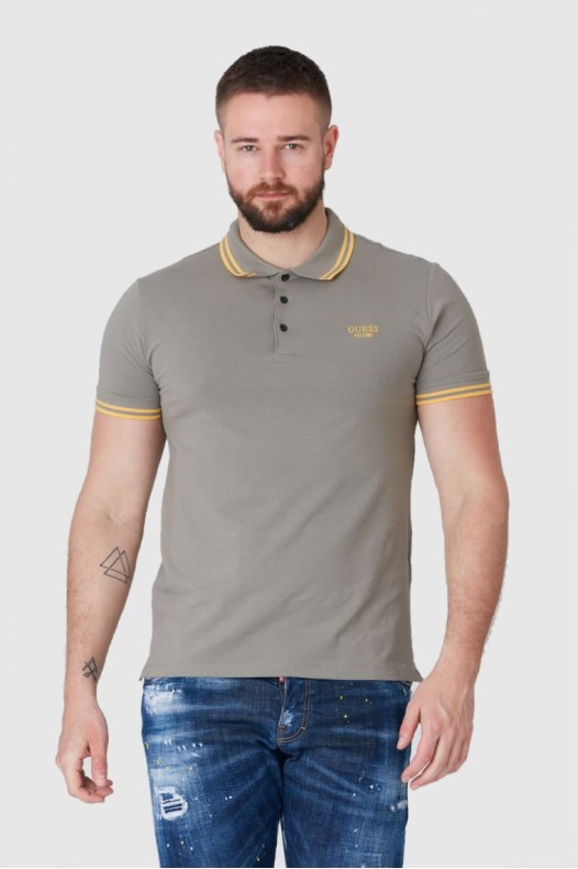 GUESS Khaki koszulka polo z...