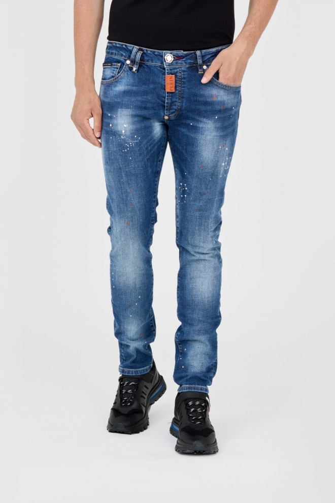 PHILIPP PLEIN Navy blue men's jeans