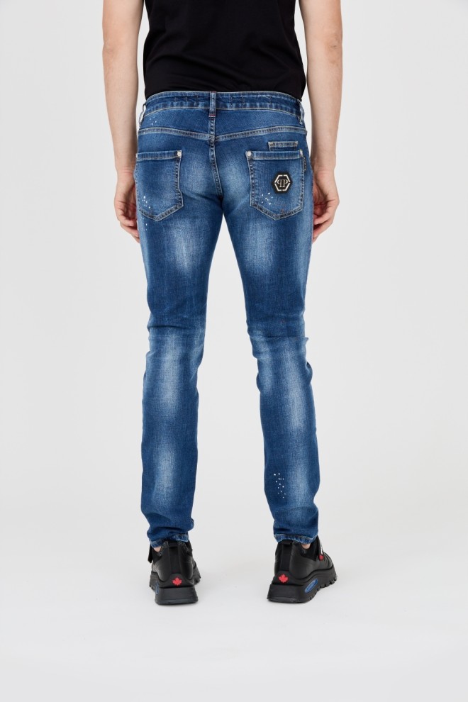 PHILIPP PLEIN Navy blue men's jeans