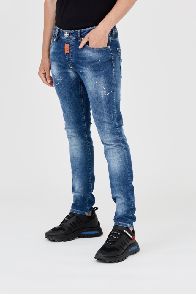 PHILIPP PLEIN Navy blue men's jeans