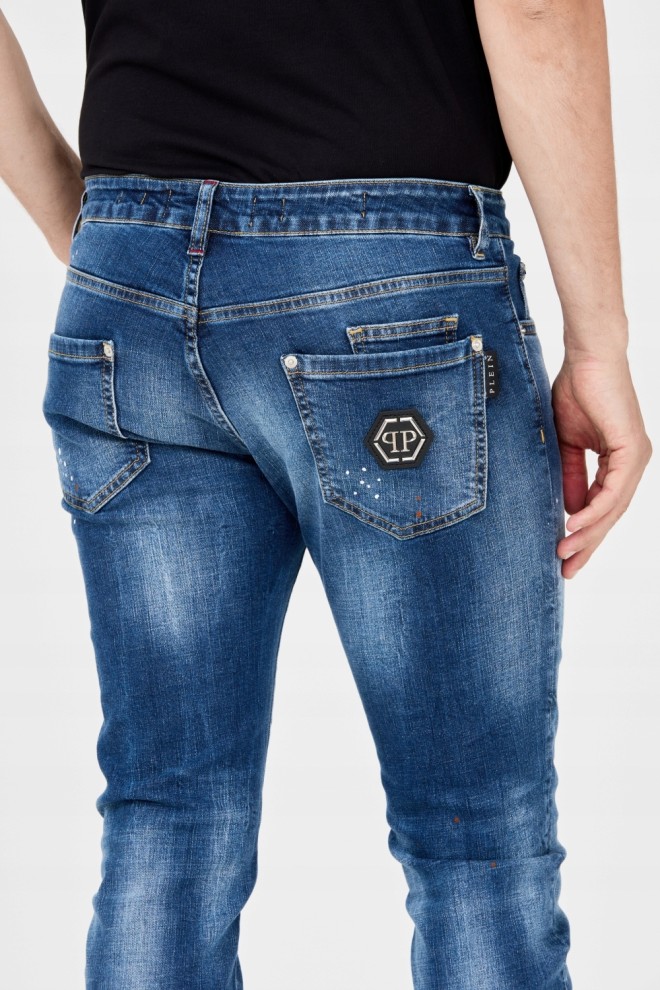 PHILIPP PLEIN Navy blue men's jeans