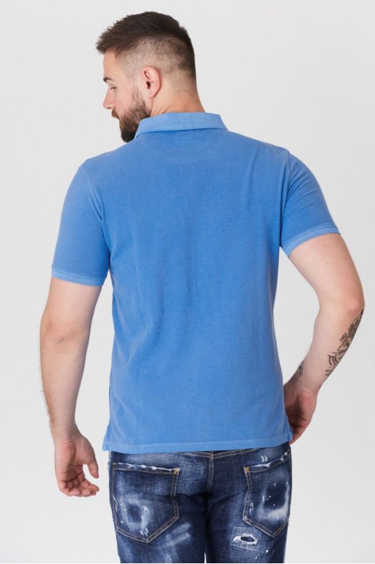 GUESS Blue polo shirt with...