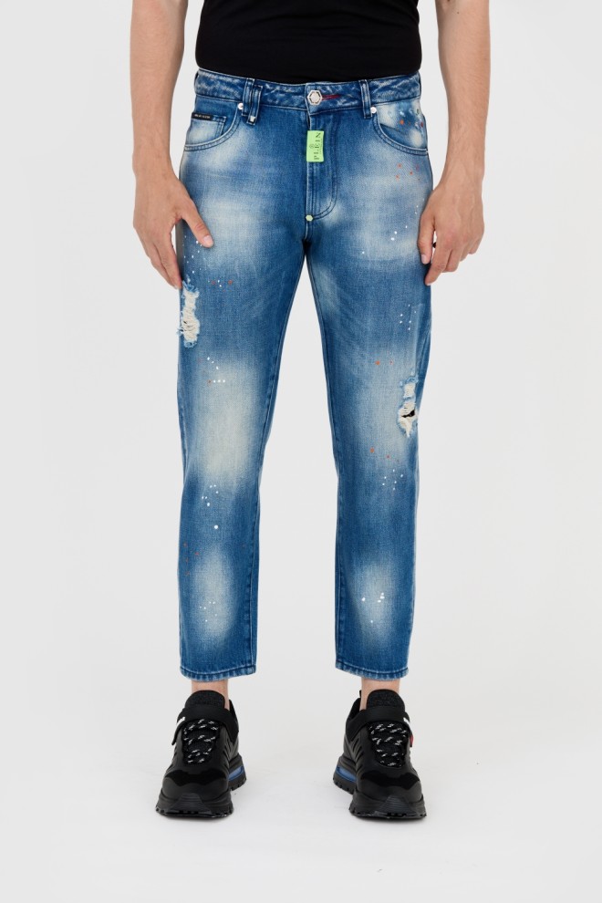 PHILIPP PLEIN Men's blue detroit jeans