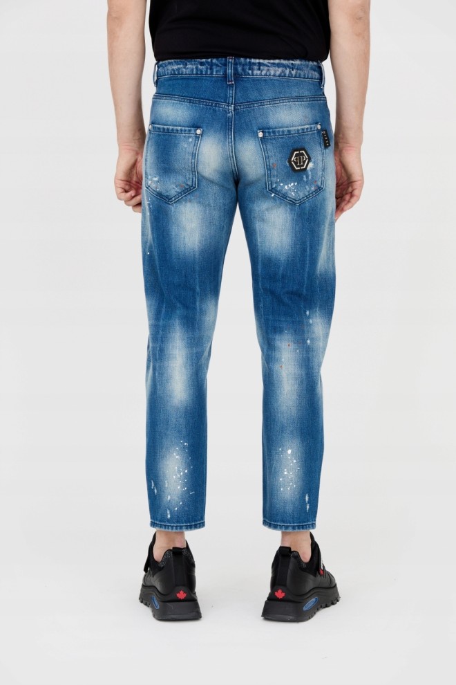 PHILIPP PLEIN Men's blue detroit jeans