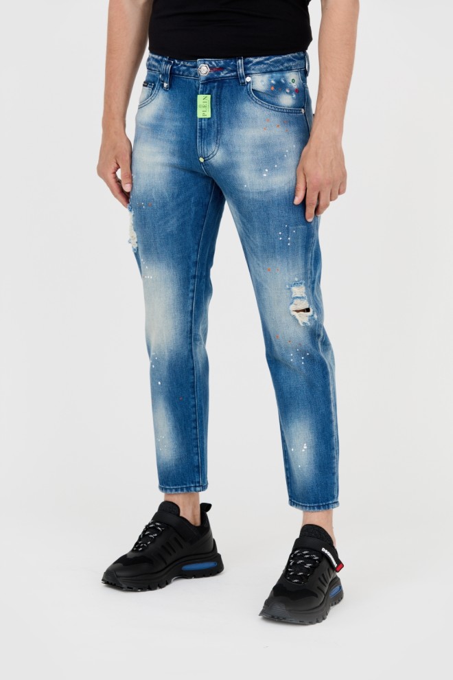 PHILIPP PLEIN Men's blue detroit jeans