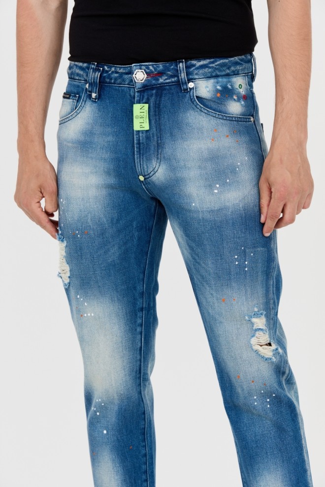 PHILIPP PLEIN Men's blue detroit jeans