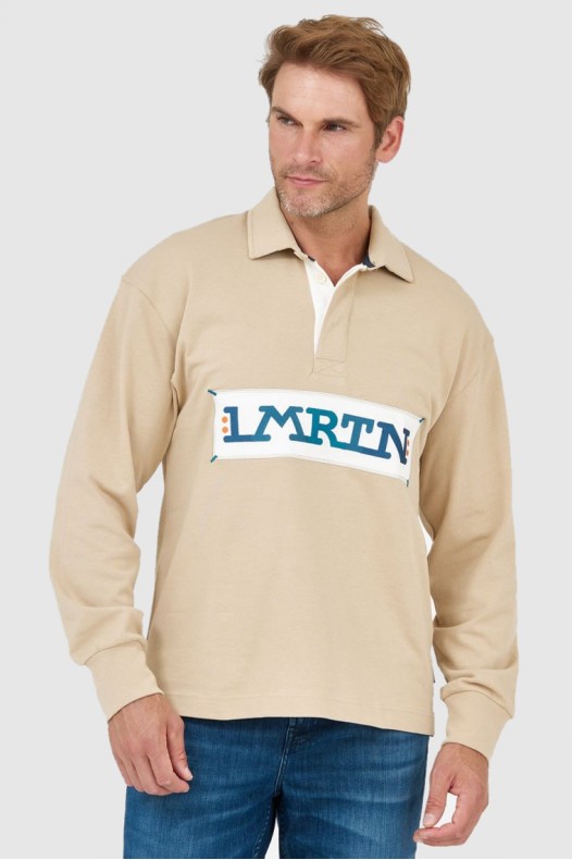 LA MARTINA Beige men's polo...