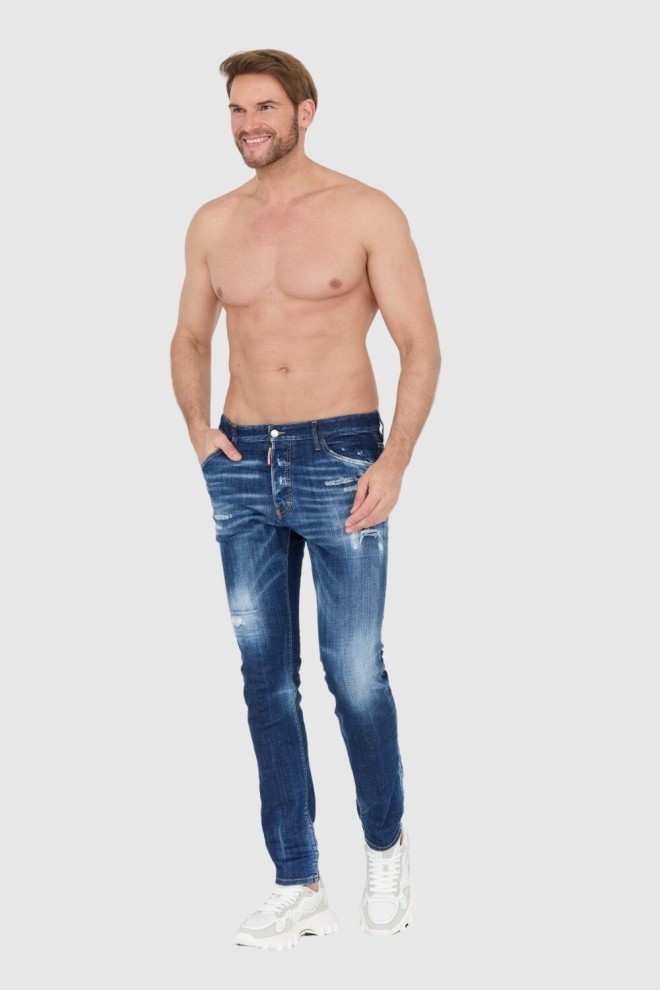 DSQUARED2 Navy blue jeans with rips