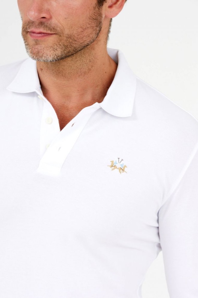 LA MARTINA White long sleeve polo