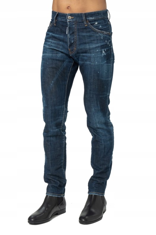 DSQUARED2 Granatowe jeansy...
