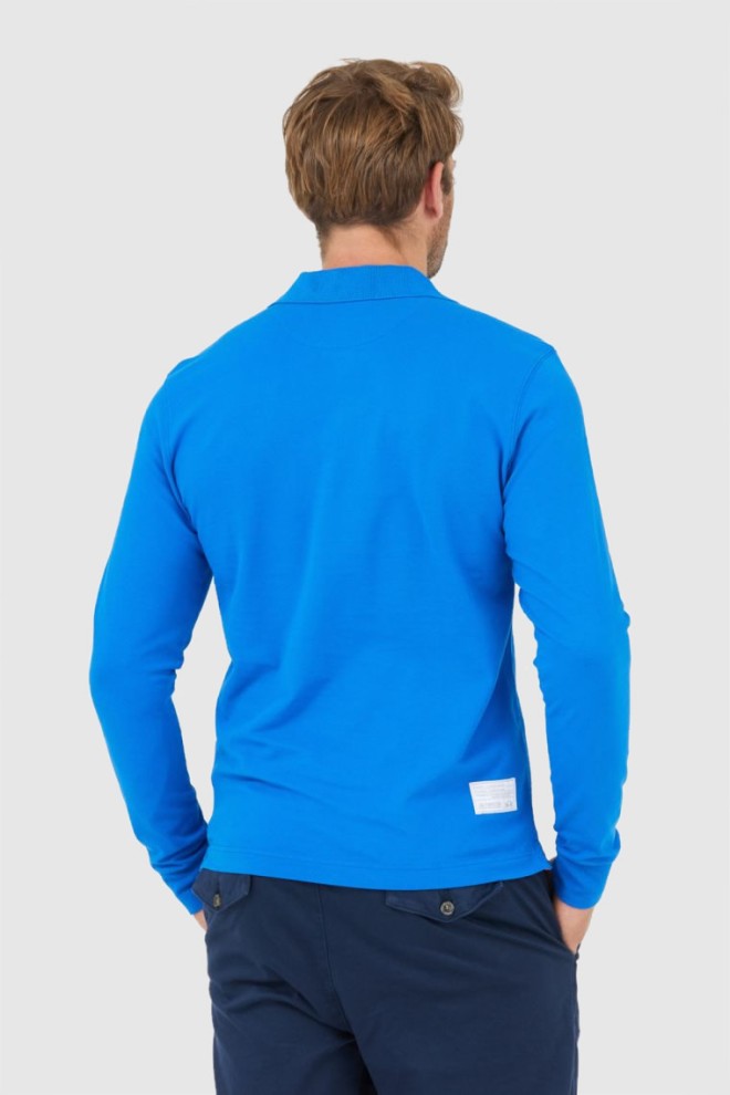 LA MARTINA Blue long sleeve polo