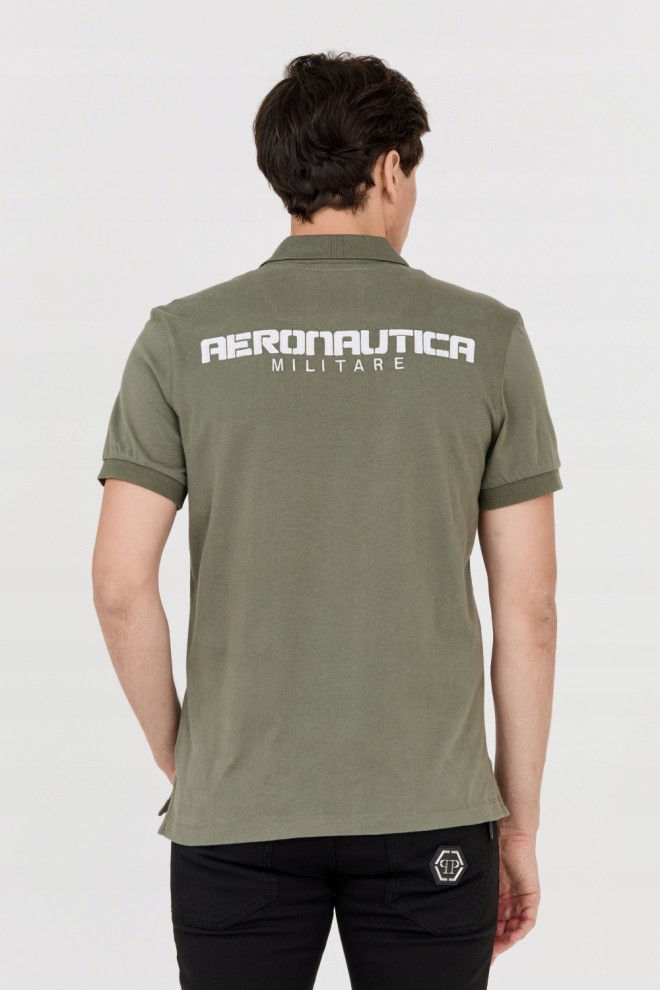 AERONAUTICA MILITARE Tricou polo verde pentru bărbați