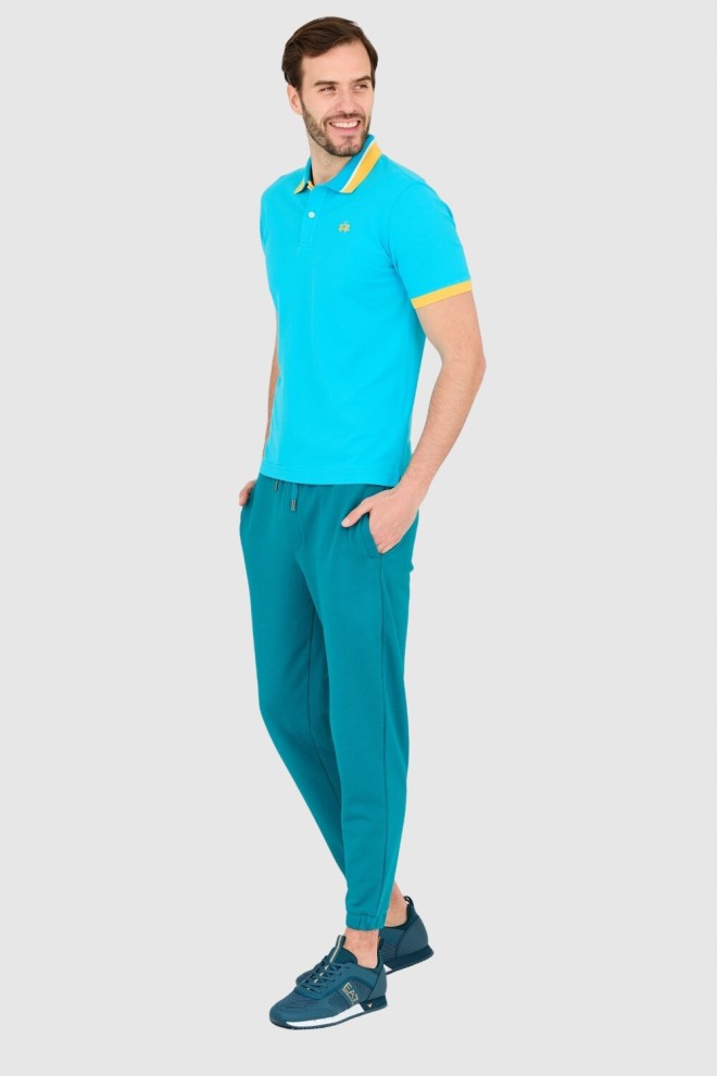 LA MARTINA Tricou polo albastru pentru bărbați