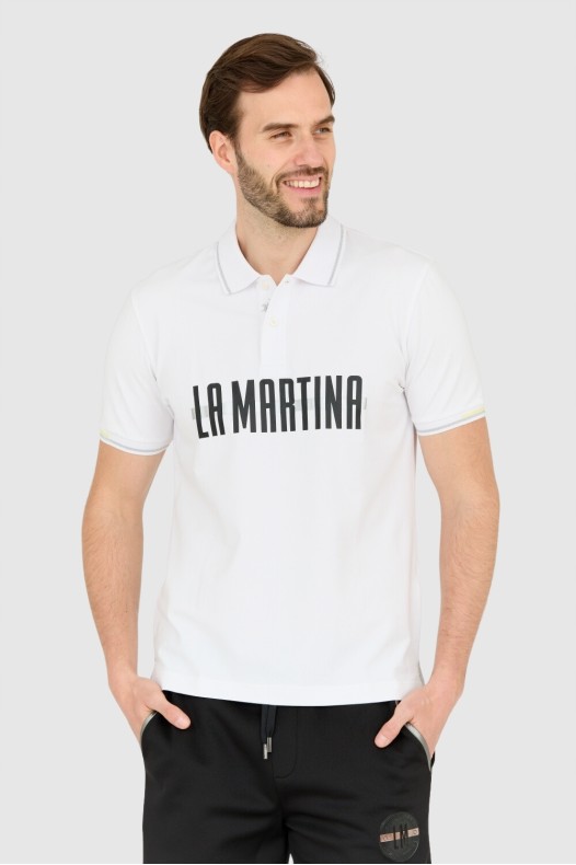 LA MARTINA Tricou polo alb...