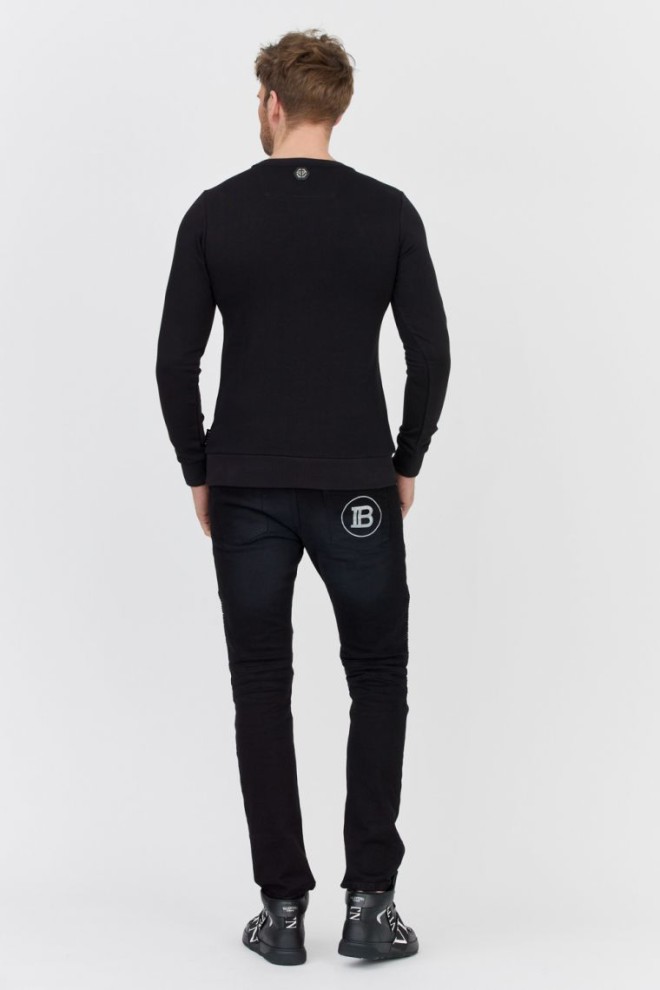 PHILIPP PLEIN Black men's Sweatshirt ls skull and plein