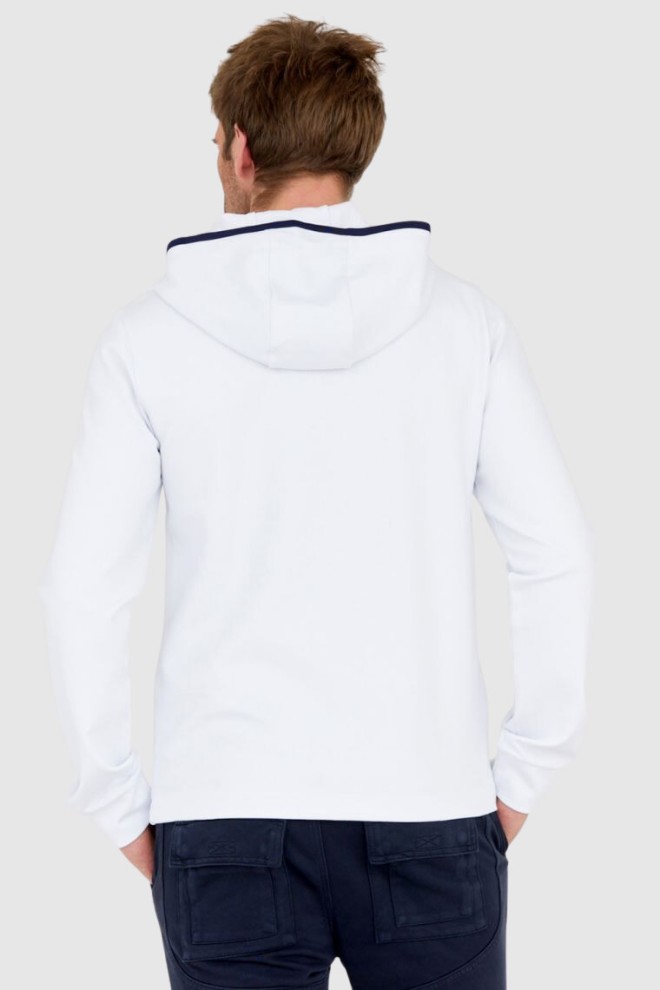 AERONAUTICA MILITARE White men's hooded sweatshirt with zipper