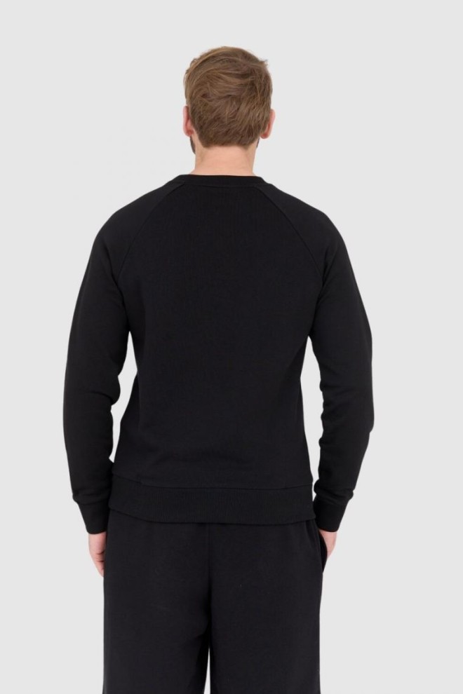 BALMAIN Hanorac negru pentru bărbați cu logo alb mare