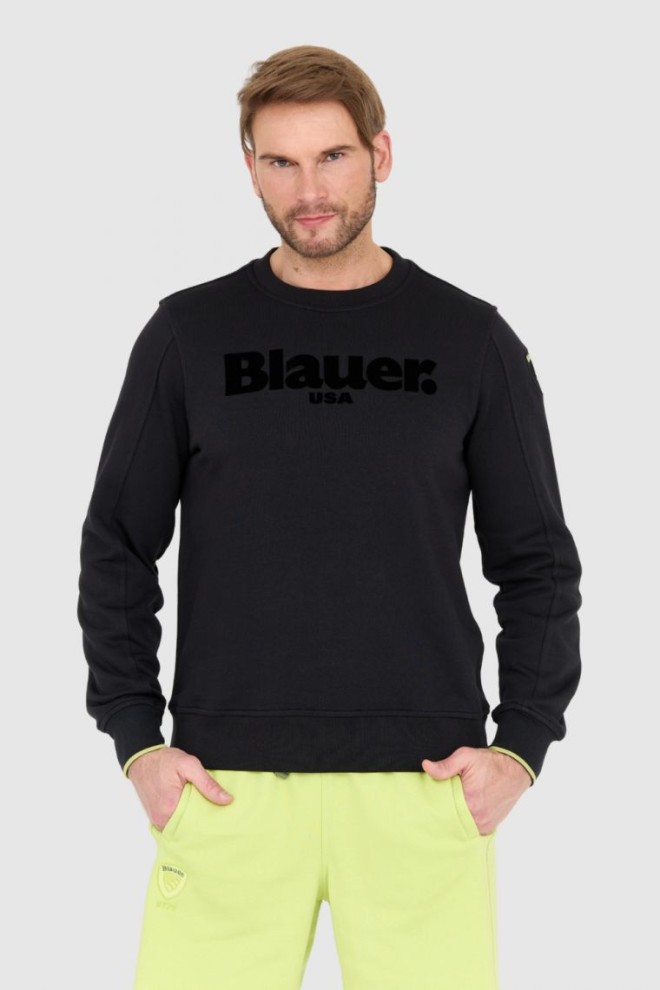 BLAUER Tricou negru pentru bărbați