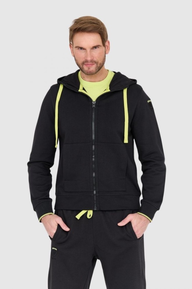 BLAUER Black unbuttoned hoodie