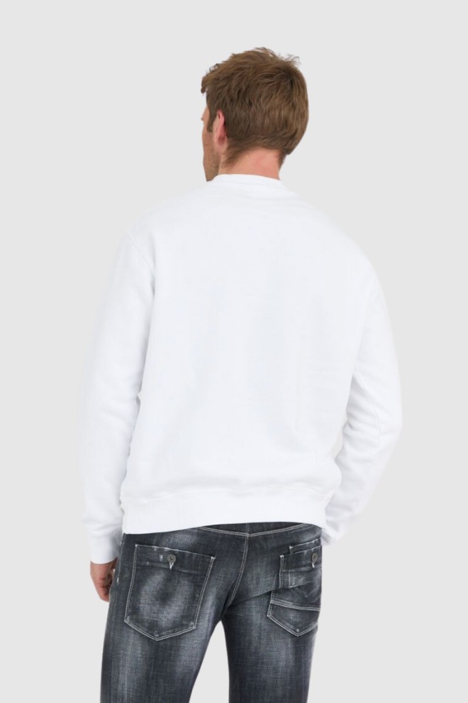 DSQUARED2 White men's sweatshirt with outline logo