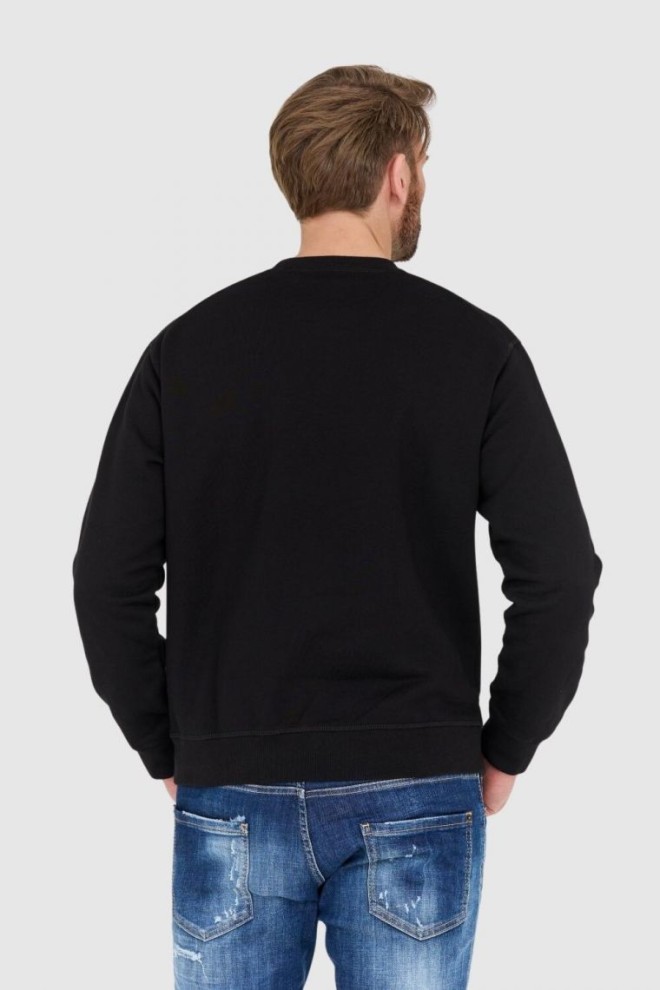 DSQUARED2 Black men's sweatshirt with large neon icon logo