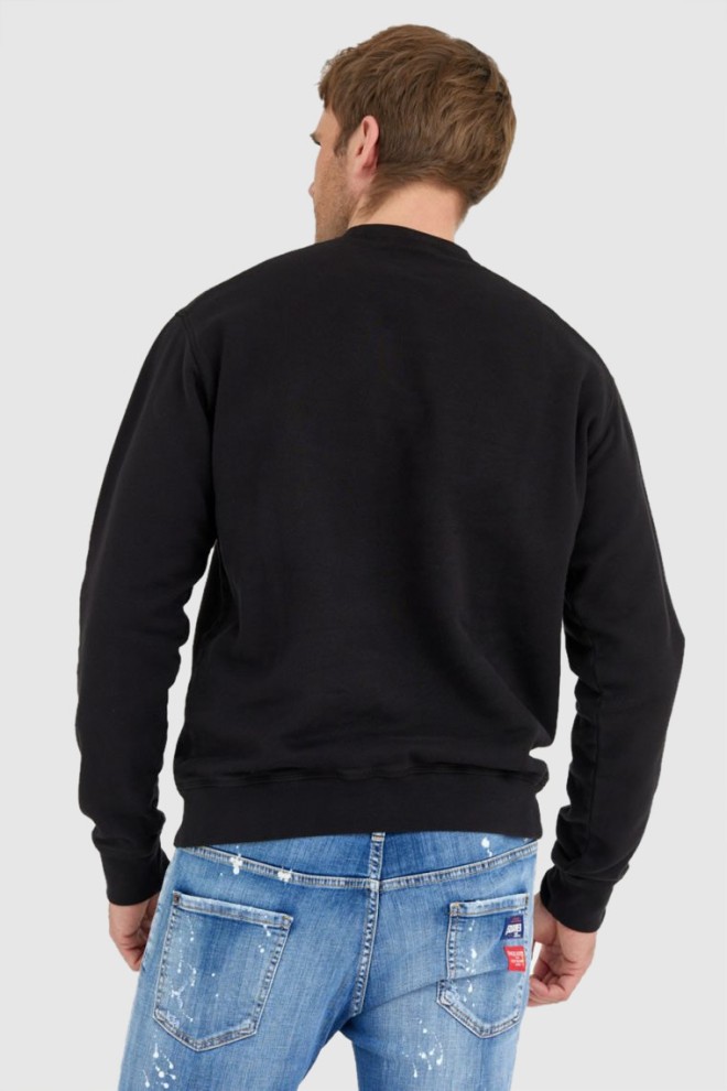 DSQUARED2 Black men's sweatshirt with outline logo