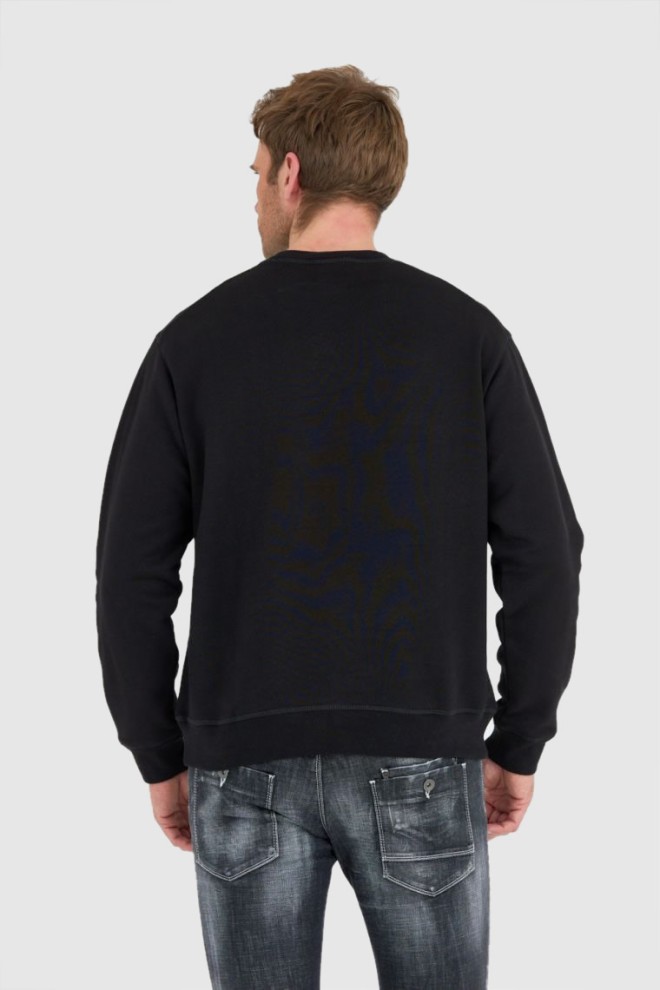 DSQUARED2 Black men's sweatshirt with phys ed logo.