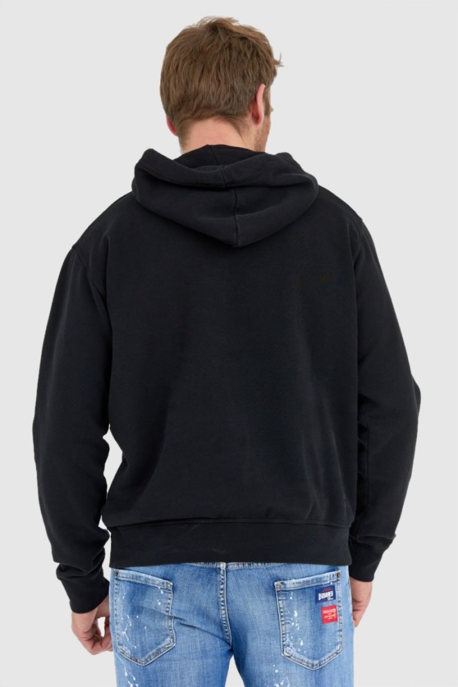 DSQUARED2 Black men's leaf buddy hoodie